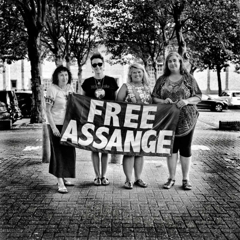 Portrait of Committee to defend Julian Assange for Valid Values, a project about Julian Assange by Richard Lahuis